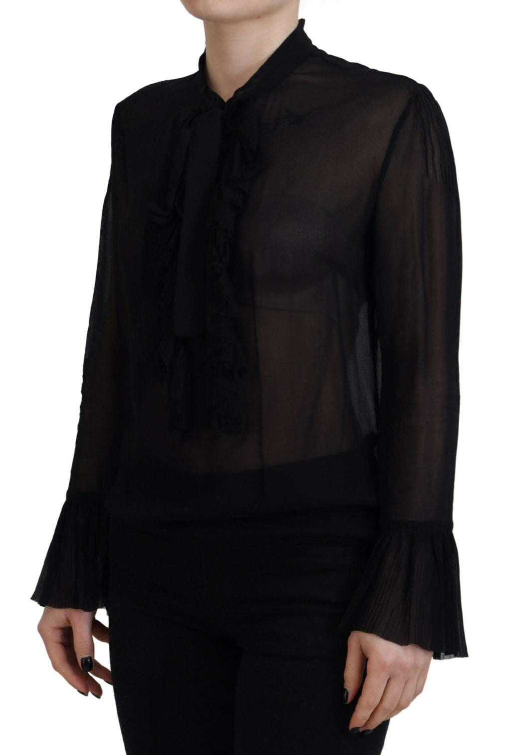 Dsquared² Black Long Sleeve T-Shirt for Women detail view