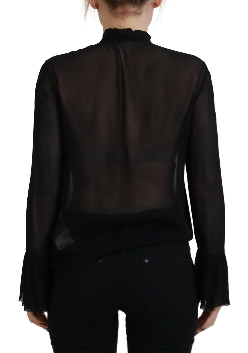 Dsquared² Black Long Sleeve T-Shirt for Women side view