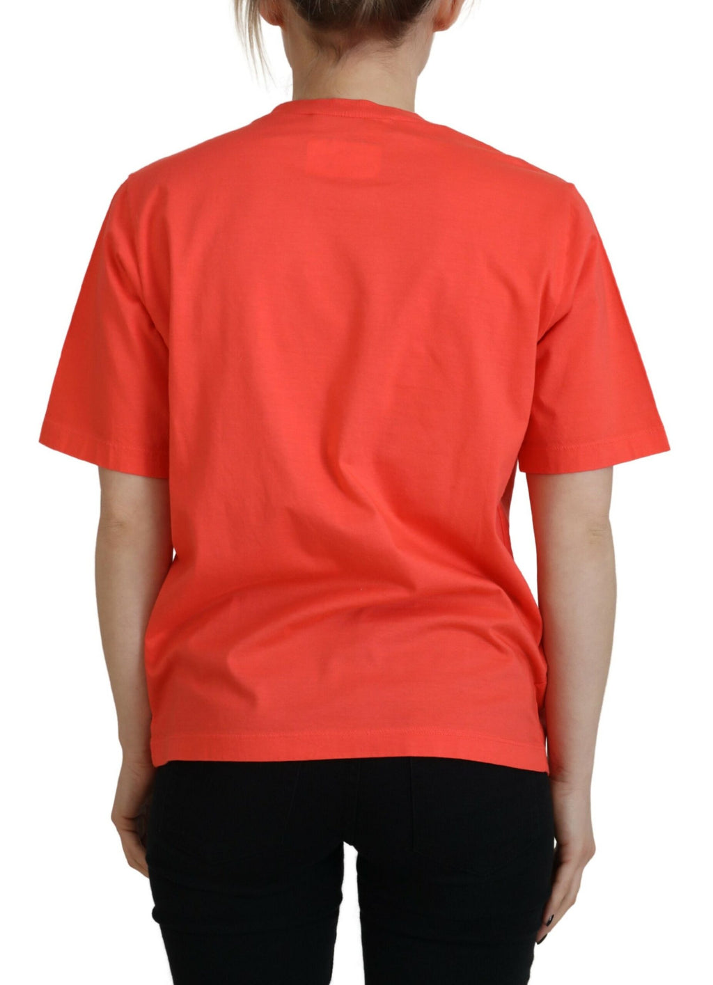 T-shirt Dsquared² col rond en coton à manches courtes et logo orange
