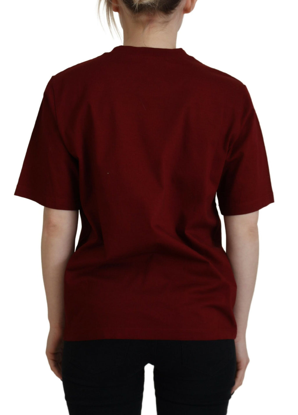 T-shirt col rond à manches courtes en coton à logo marron Dsquared²