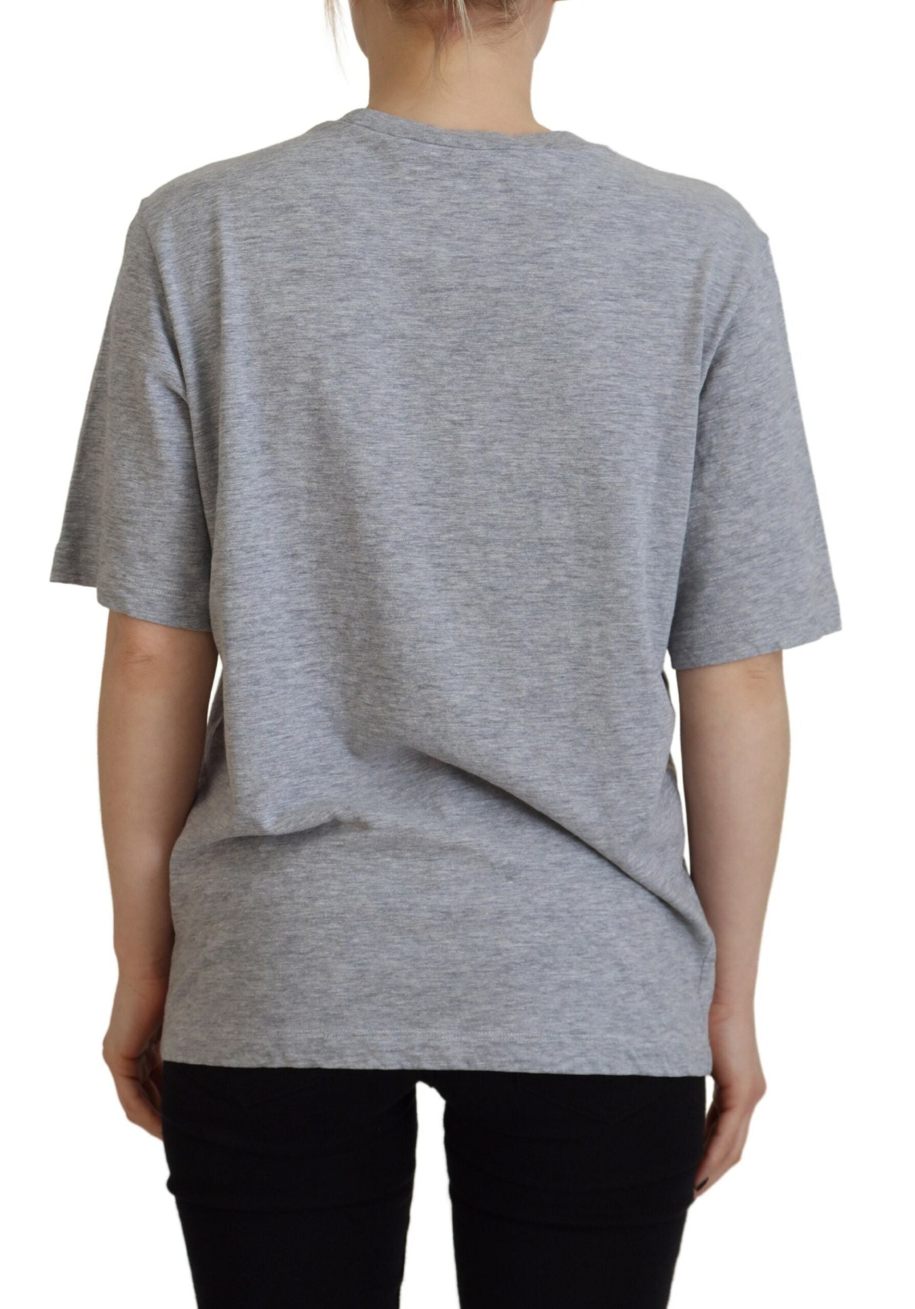 T-shirt Dsquared² à manches courtes col ras du cou en coton gris à logo