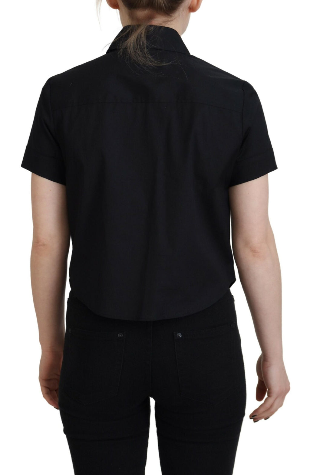 Dsquared² Black Polo Shirt for Women side view