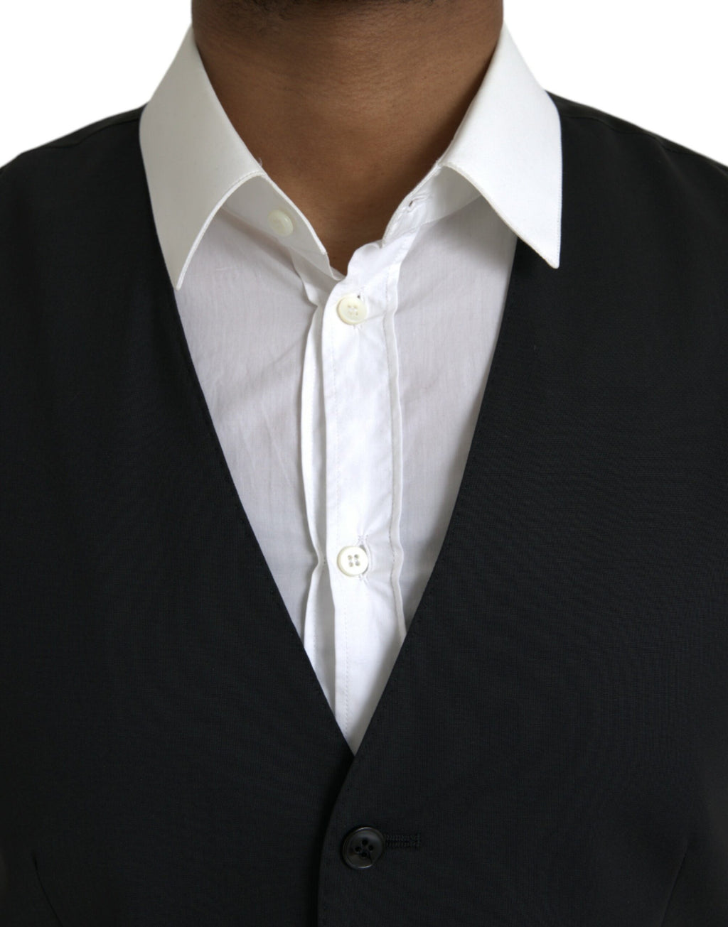 Dolce & Gabbana Black Waistcoats for Men side view