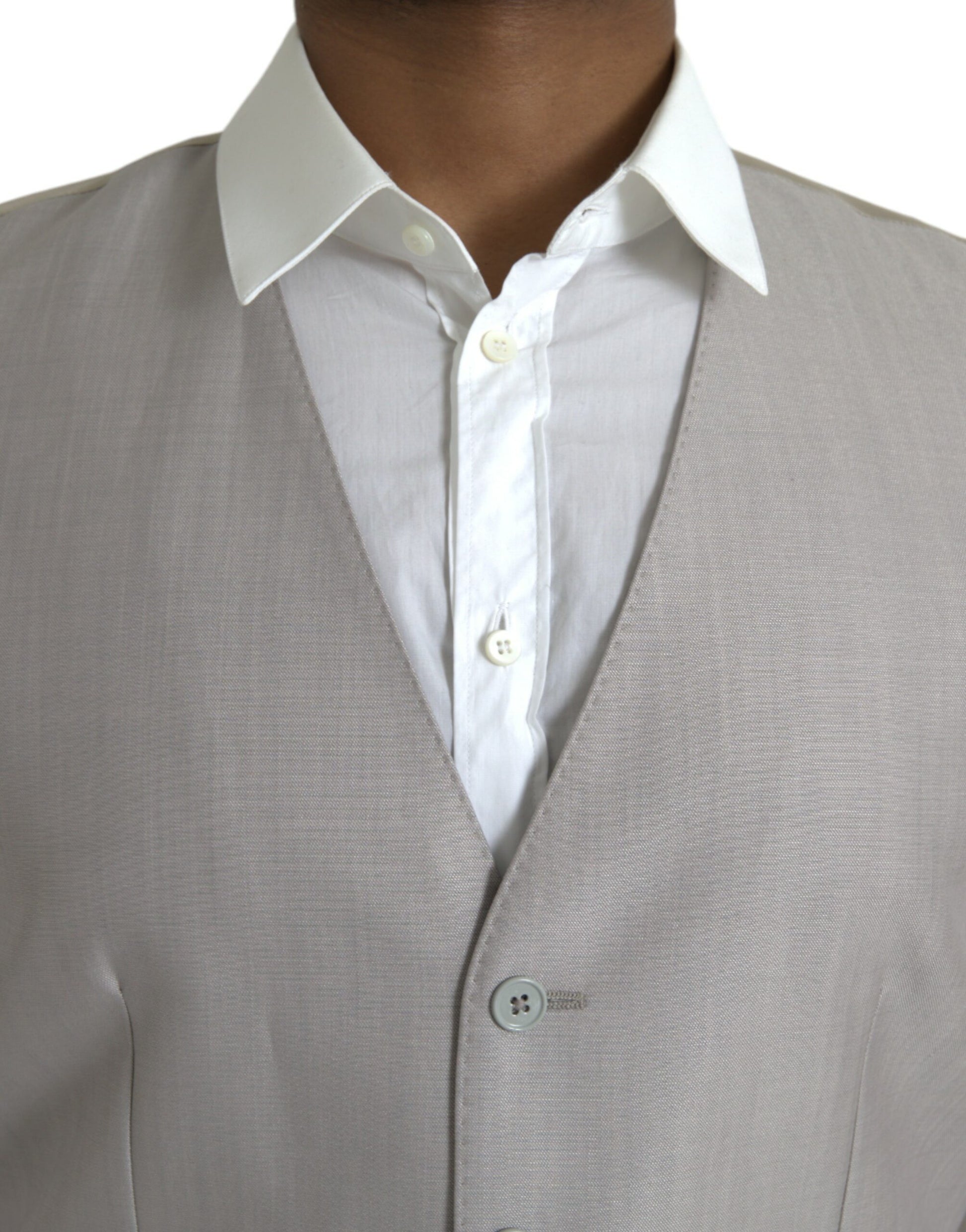 Dolce & Gabbana Grey Waistcoats for Men side view