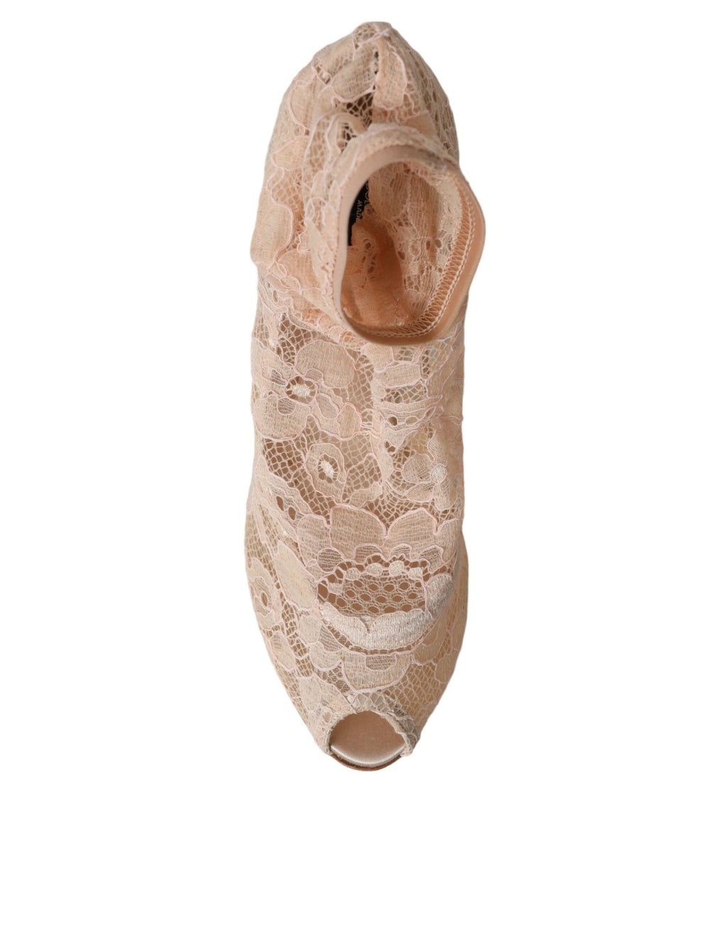 Chaussures Bottines Dolce & Gabbana en Dentelle Taormina Élastique Beige