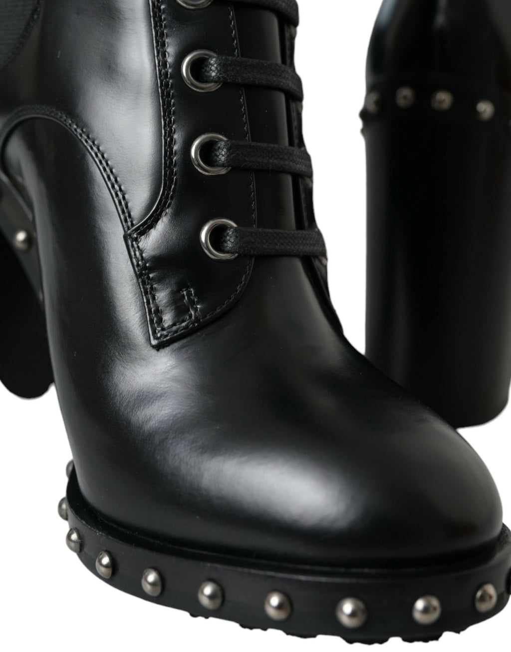 Dolce & Gabbana Black Lace Up Boots for Women additional view