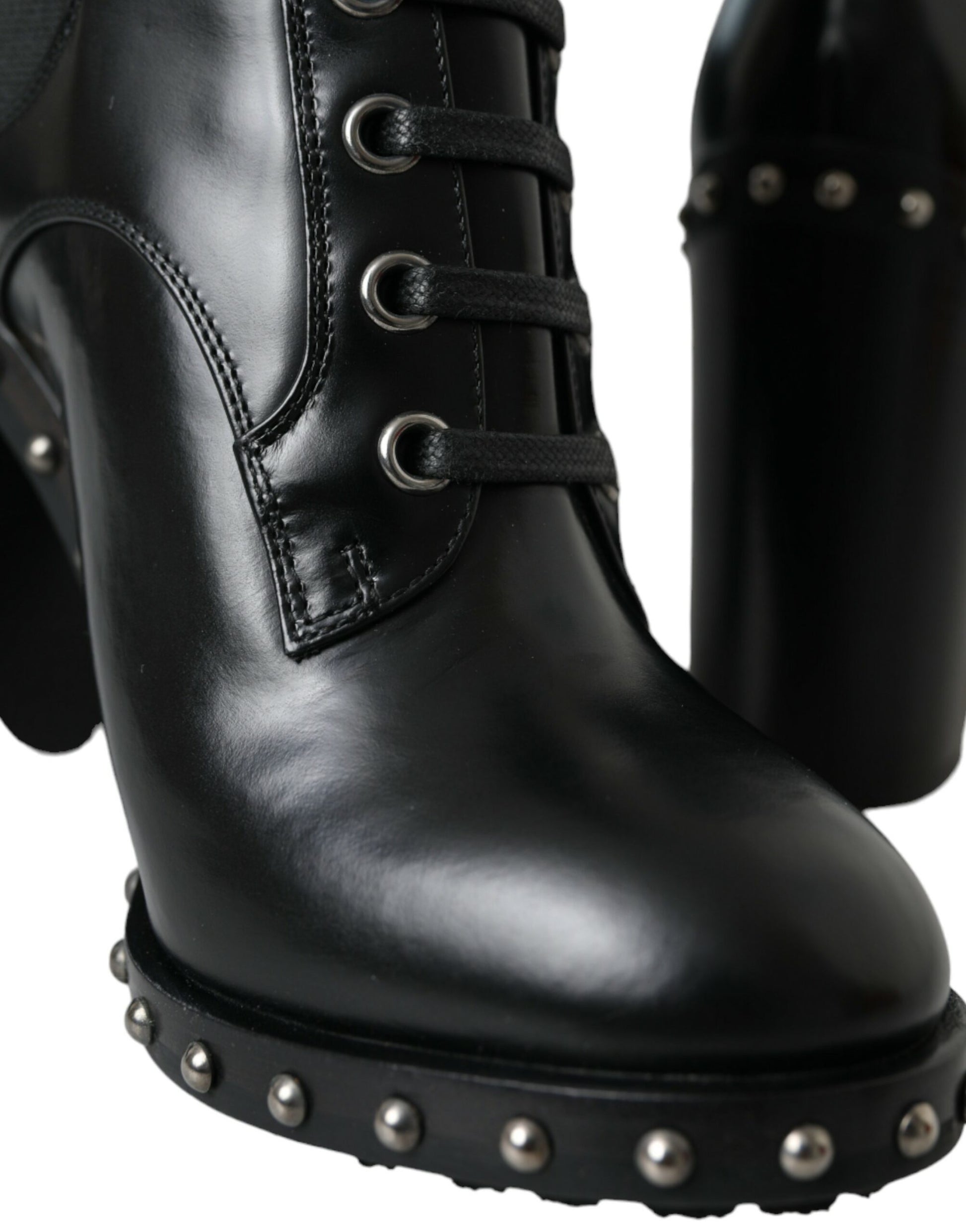 Dolce & Gabbana Black Lace Up Boots for Women additional view