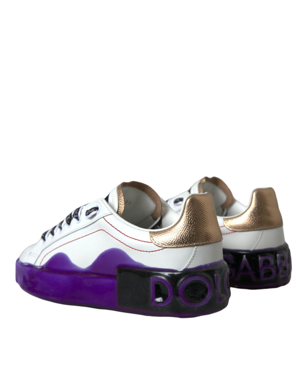 Dolce & Gabbana White Low Top Sneakers for Women side view