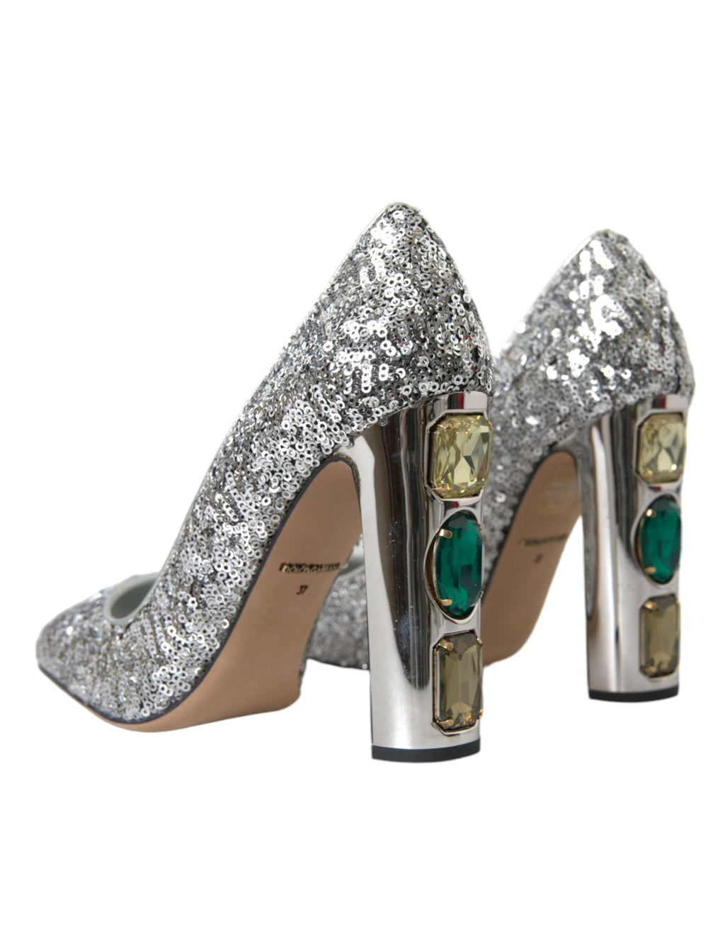 Dolce & Gabbana Silver High Heel for Women side view