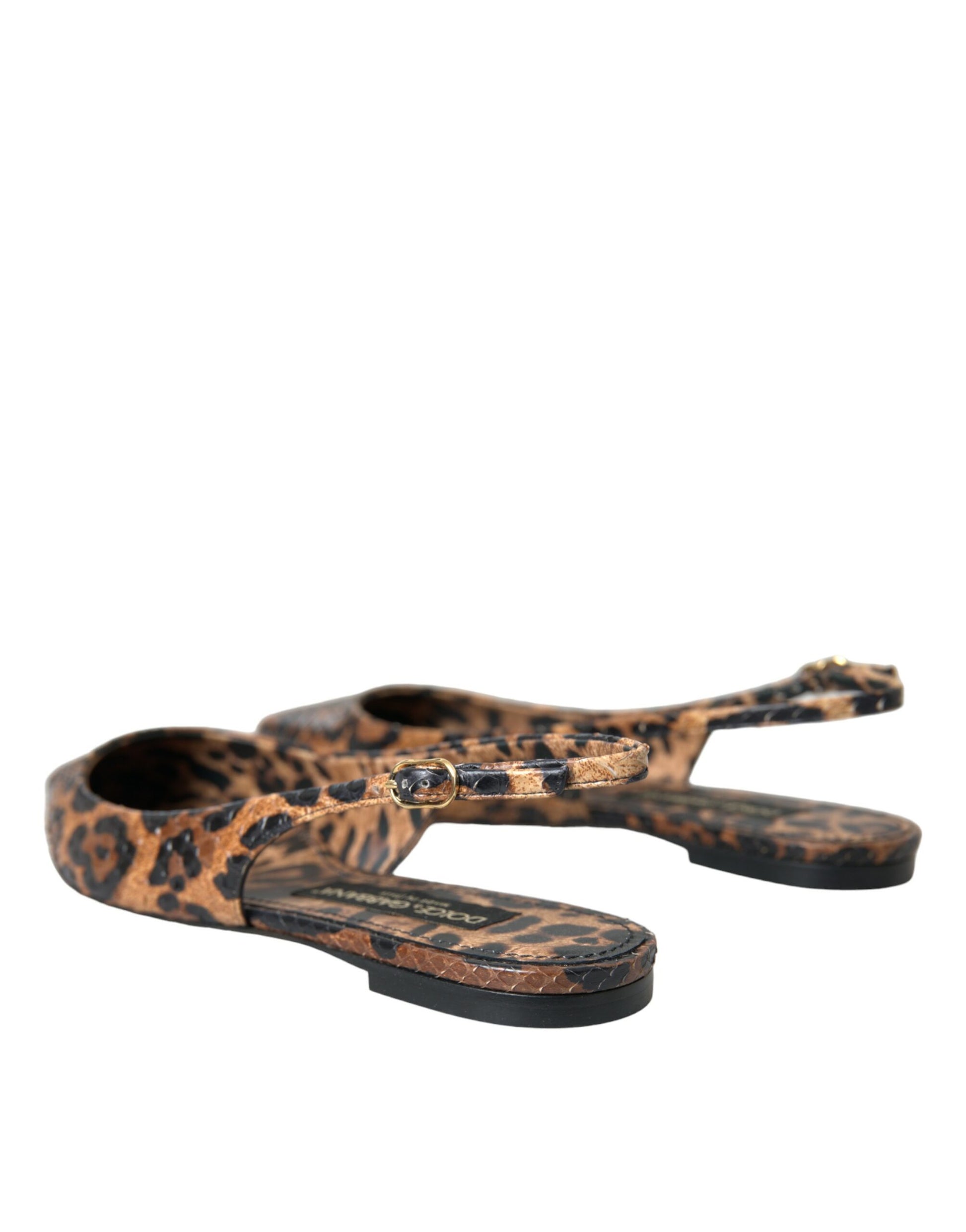 Dolce & Gabbana Brown Ballet Flats for Women side view