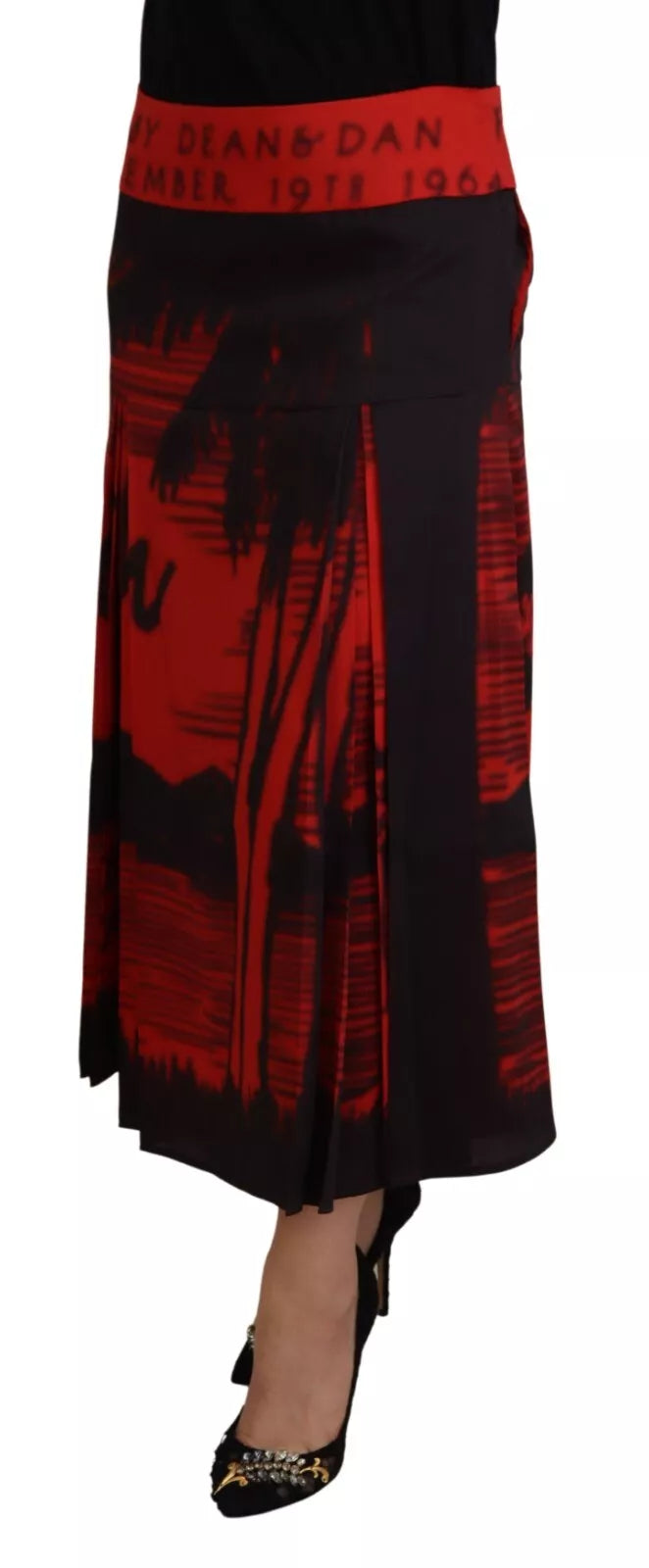 Dsquared² Red Long Skirt for Women detail view