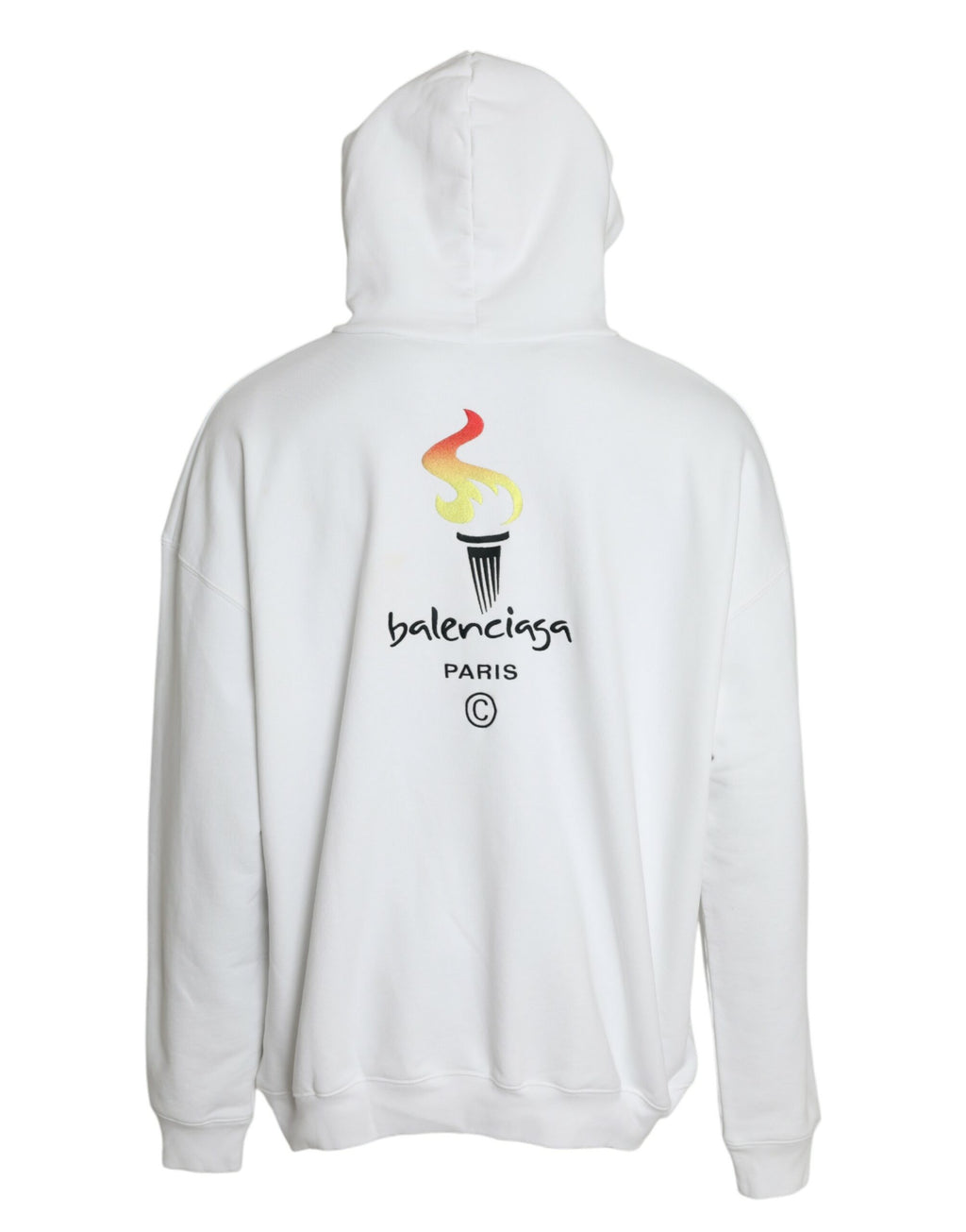 Balenciaga White Hoodie for Men detail view