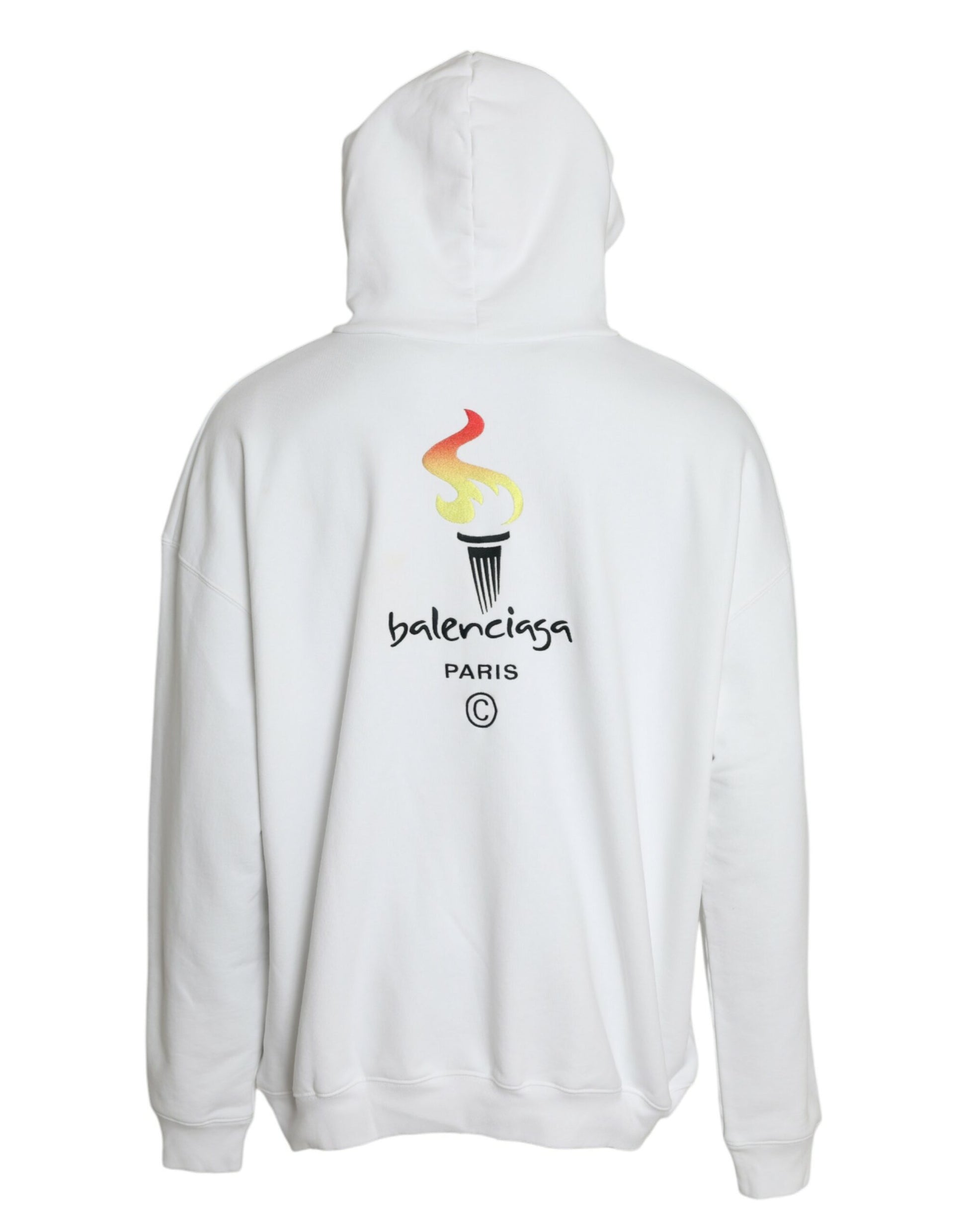 Balenciaga White Hoodie for Men detail view
