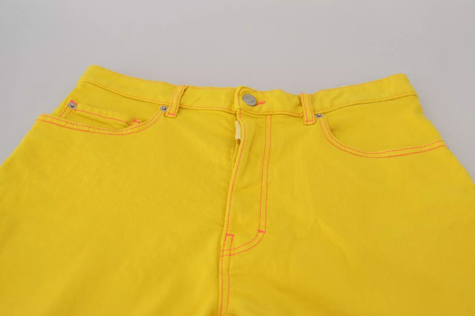 Shorts taille haute amples femme en coton jaune Dsquared²