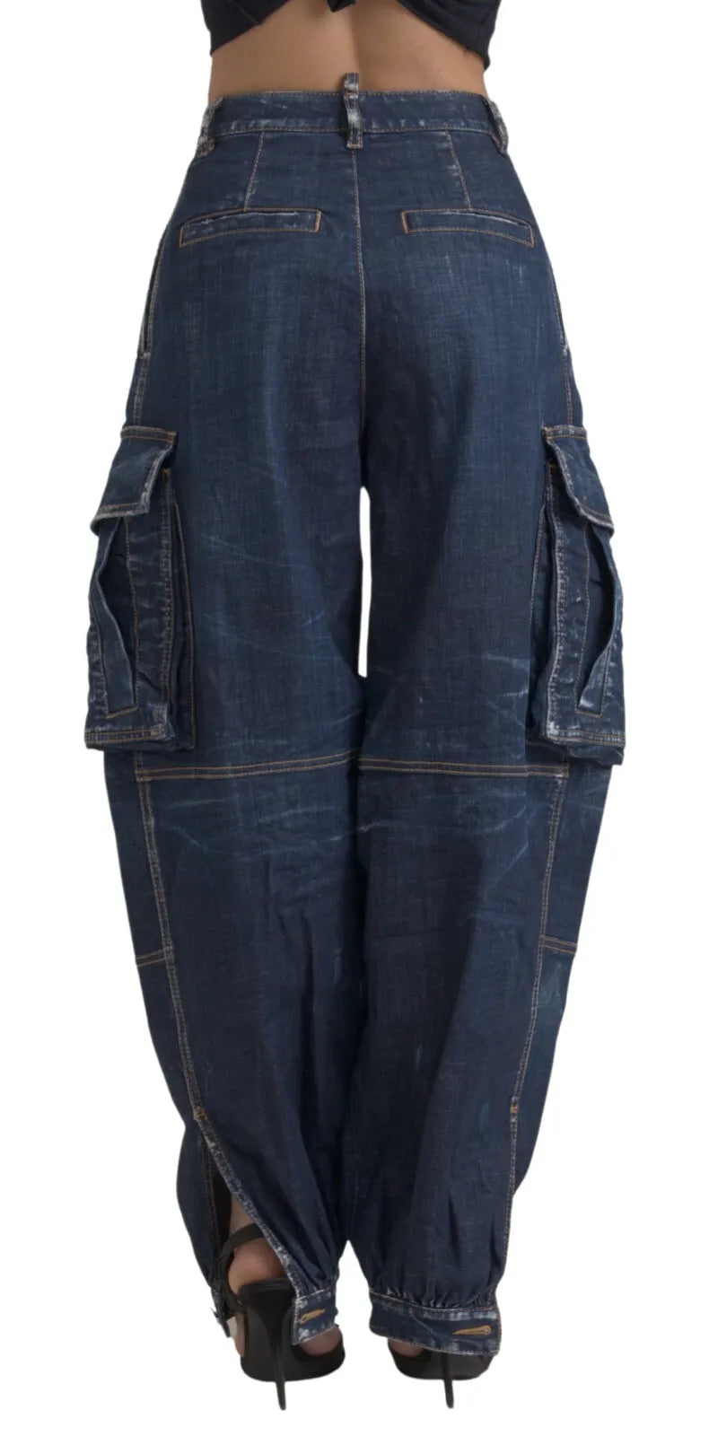 Dsquared² Blue Relaxed Fit Jeans for Women side view