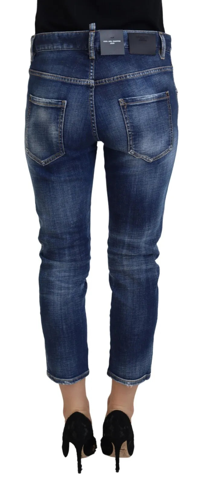 Dsquared² Jean en jean court en coton bleu taille mi-haute Cool Girl
