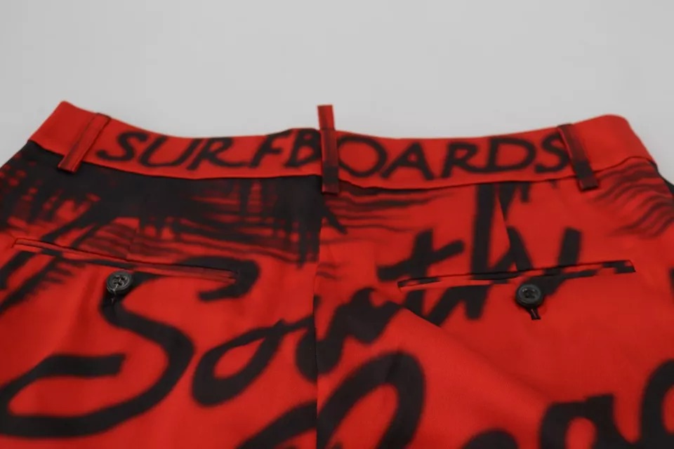 Dsquared² Red Cropped Pants for Women alternate view