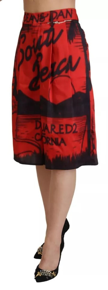 Dsquared² Red Cropped Pants for Women side view