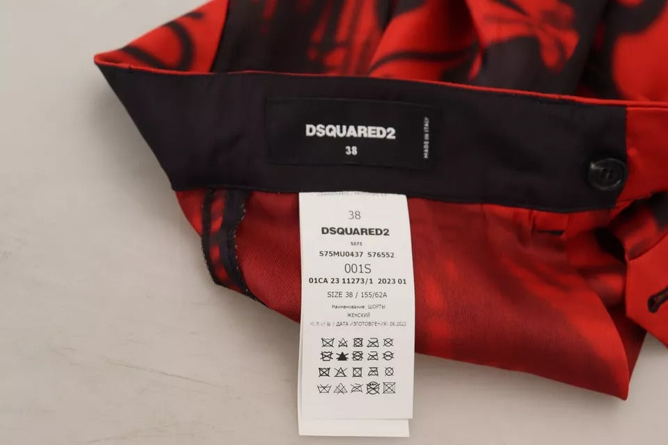 Dsquared² Red Cropped Pants for Women additional view