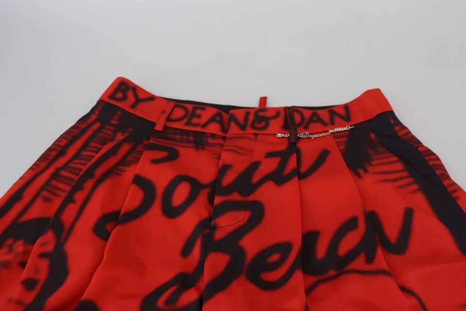 Dsquared² Red Cropped Pants for Women additional view