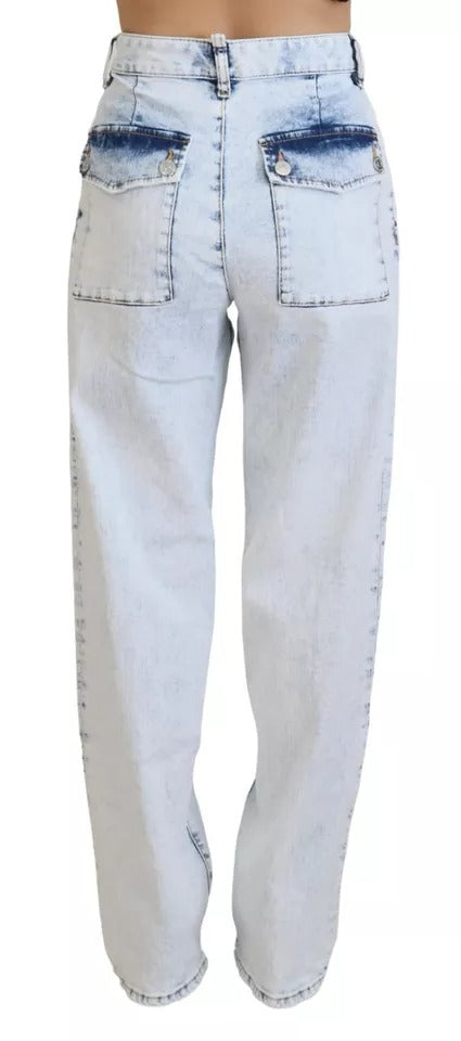Dsquared² Blue Straight Leg Jeans for Women side view
