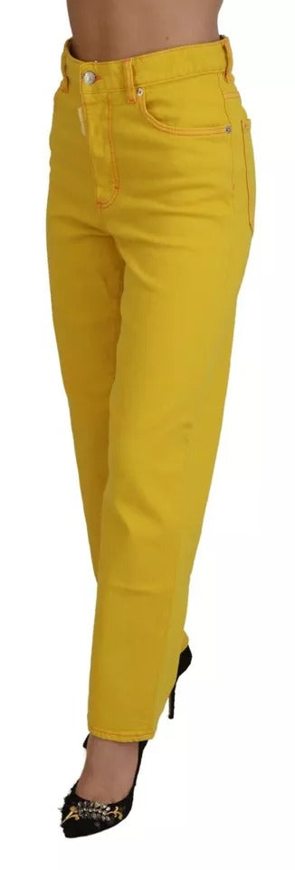 Dsquared² Yellow Straight Leg Jeans for Women side view
