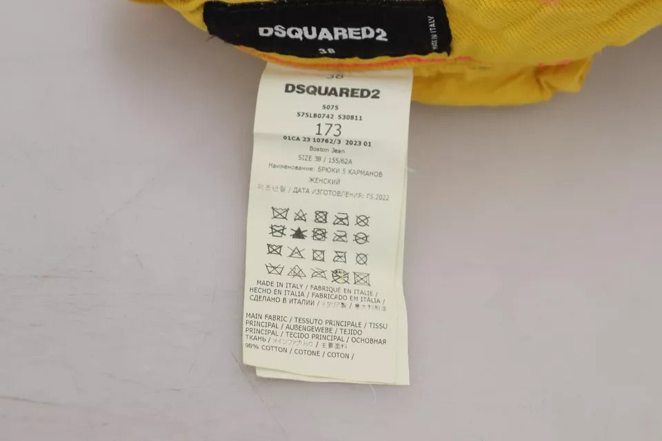 Dsquared² Yellow Straight Leg Jeans for Women additional view