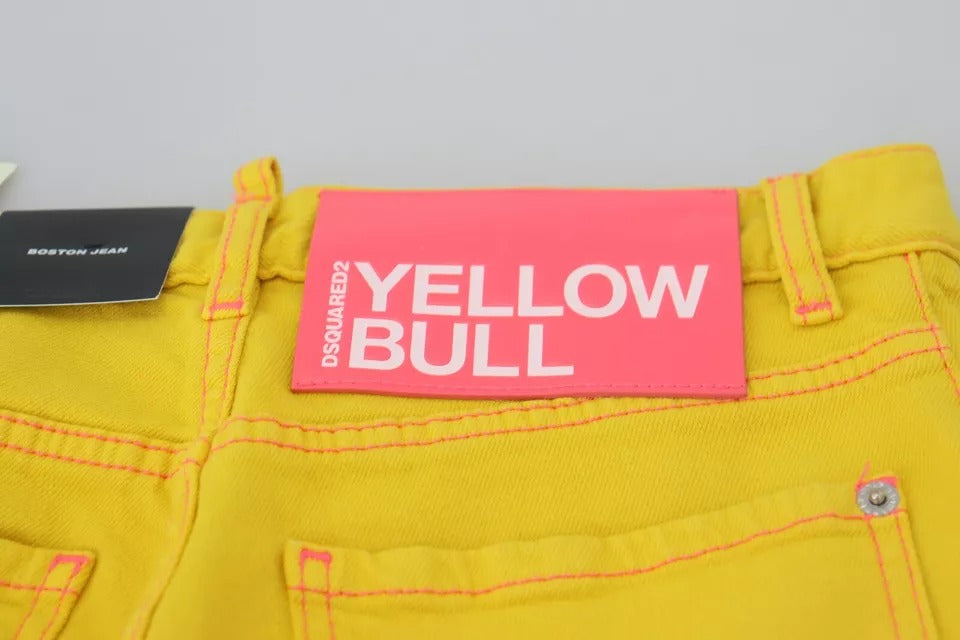 Dsquared² Yellow Straight Leg Jeans for Women additional view