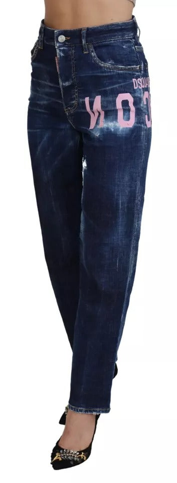 Dsquared² Blue Straight Leg Jeans for Women detail view
