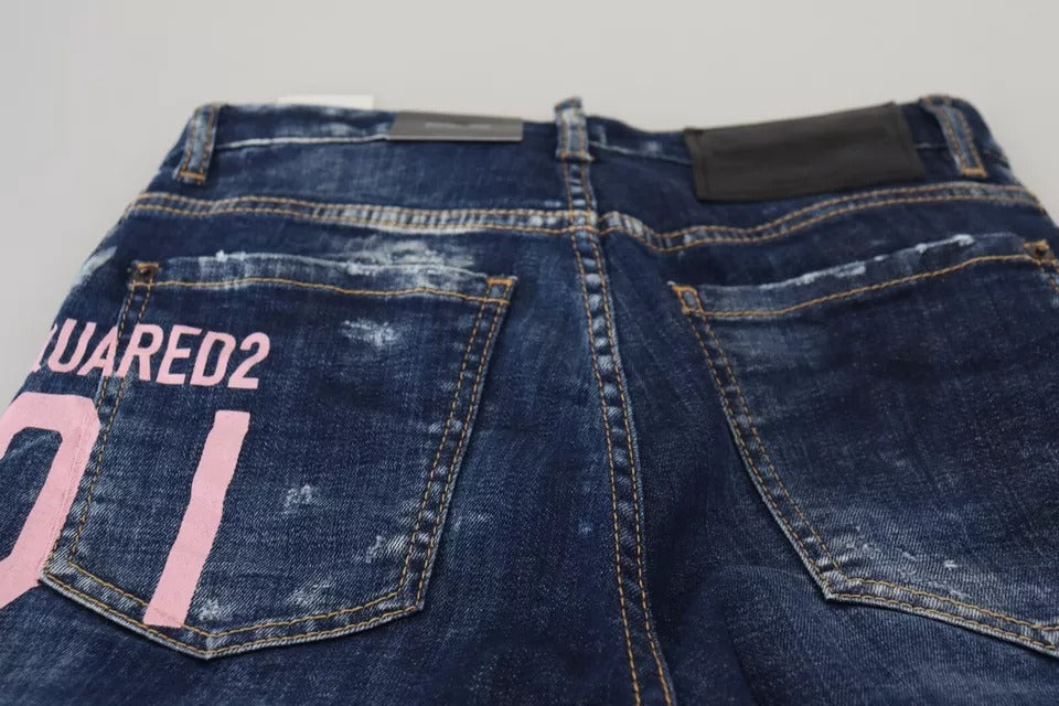 Dsquared² Blue Straight Leg Jeans for Women additional view