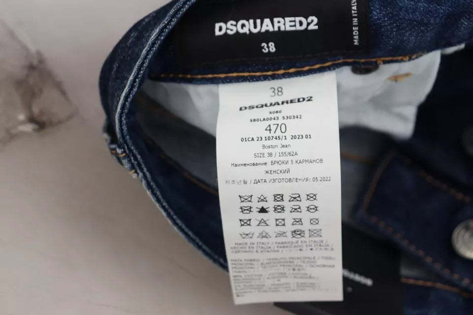 Dsquared² Blue Straight Leg Jeans for Women additional view