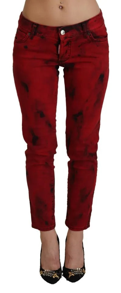 Dsquared² Red Skinny Pants for Women