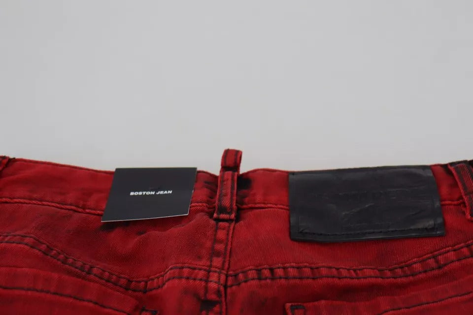 Dsquared² Red Skinny Pants for Women additional view
