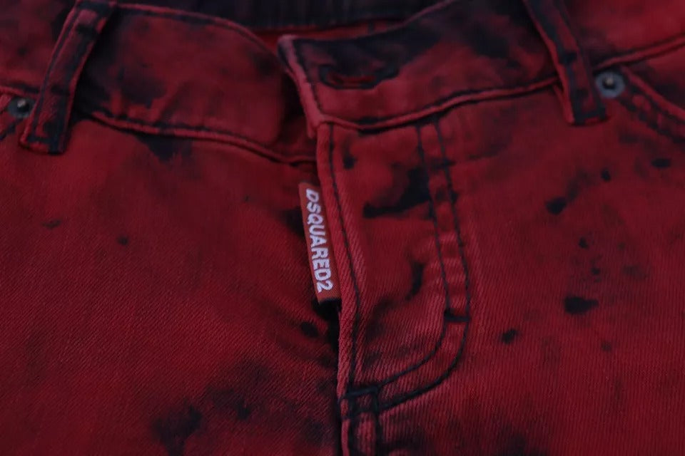 Dsquared² Red Skinny Pants for Women additional view