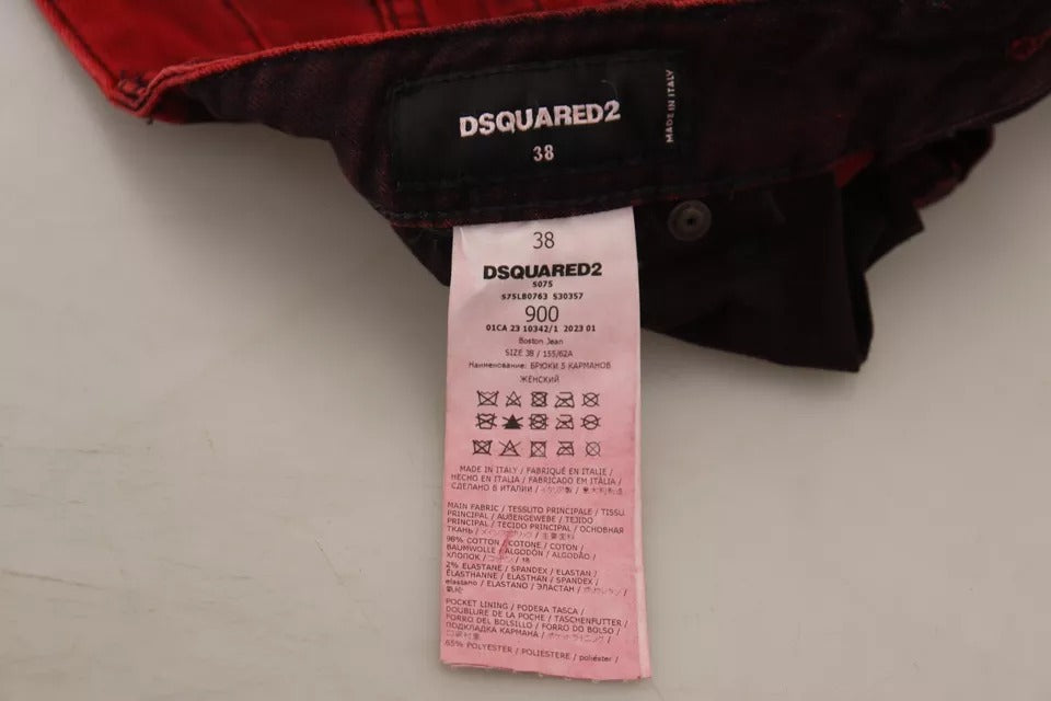Dsquared² Red Skinny Pants for Women additional view