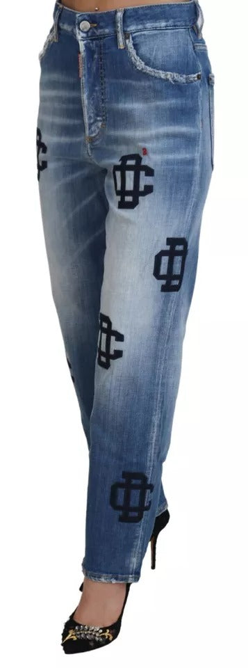Dsquared² Blue Straight Leg Jeans for Women side view