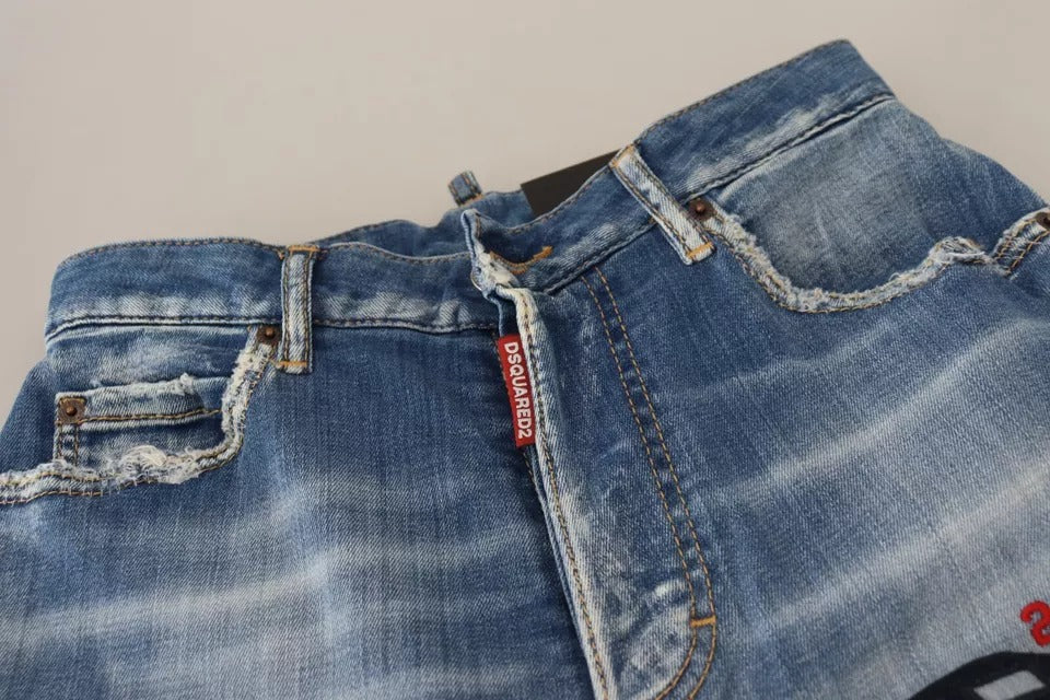 Dsquared² Blue Straight Leg Jeans for Women additional view
