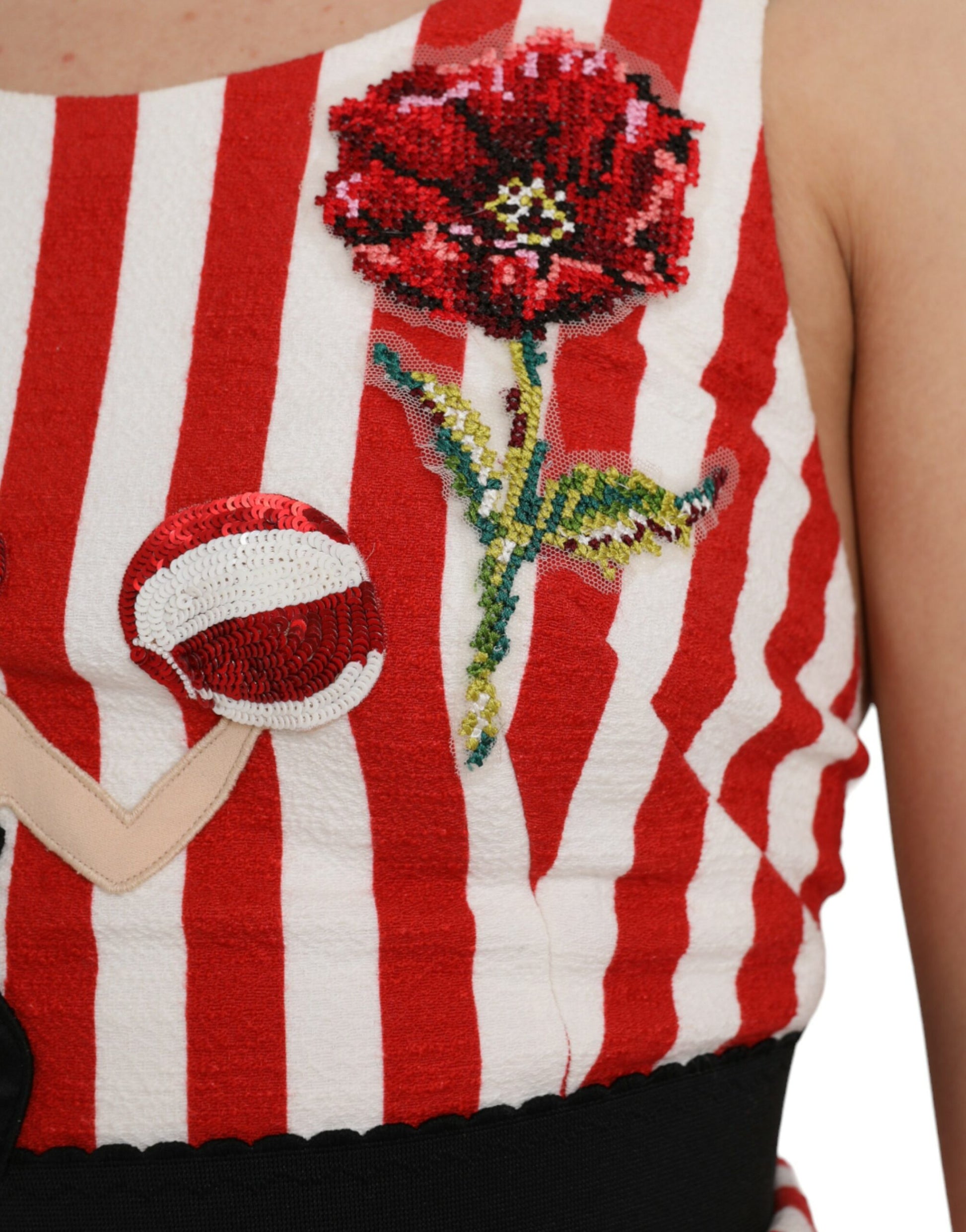 Dolce & Gabbana Red Midi Dress for Women detail view