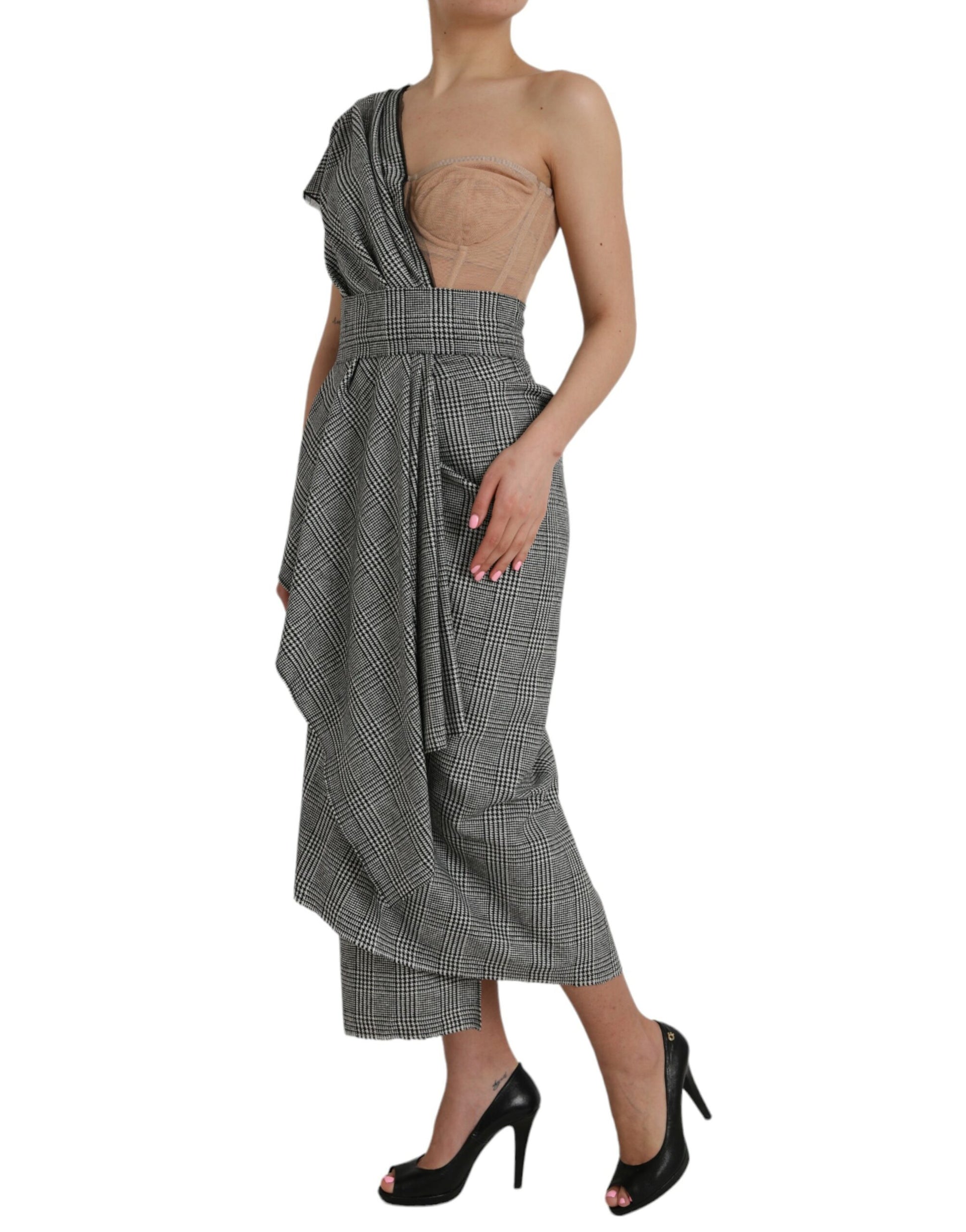 Dolce & Gabbana Grey Long Dress for Women detail view