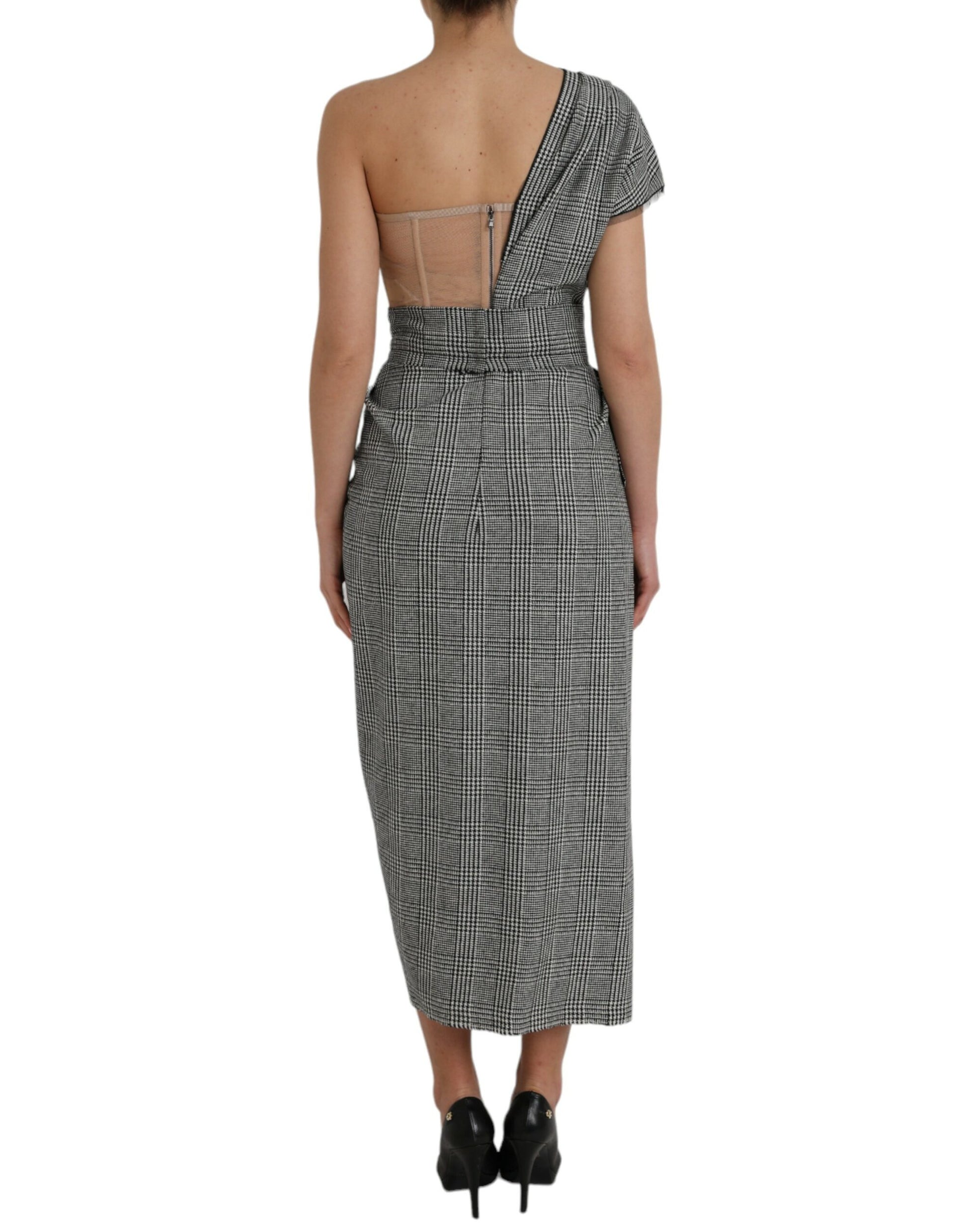 Dolce & Gabbana Grey Long Dress for Women side view