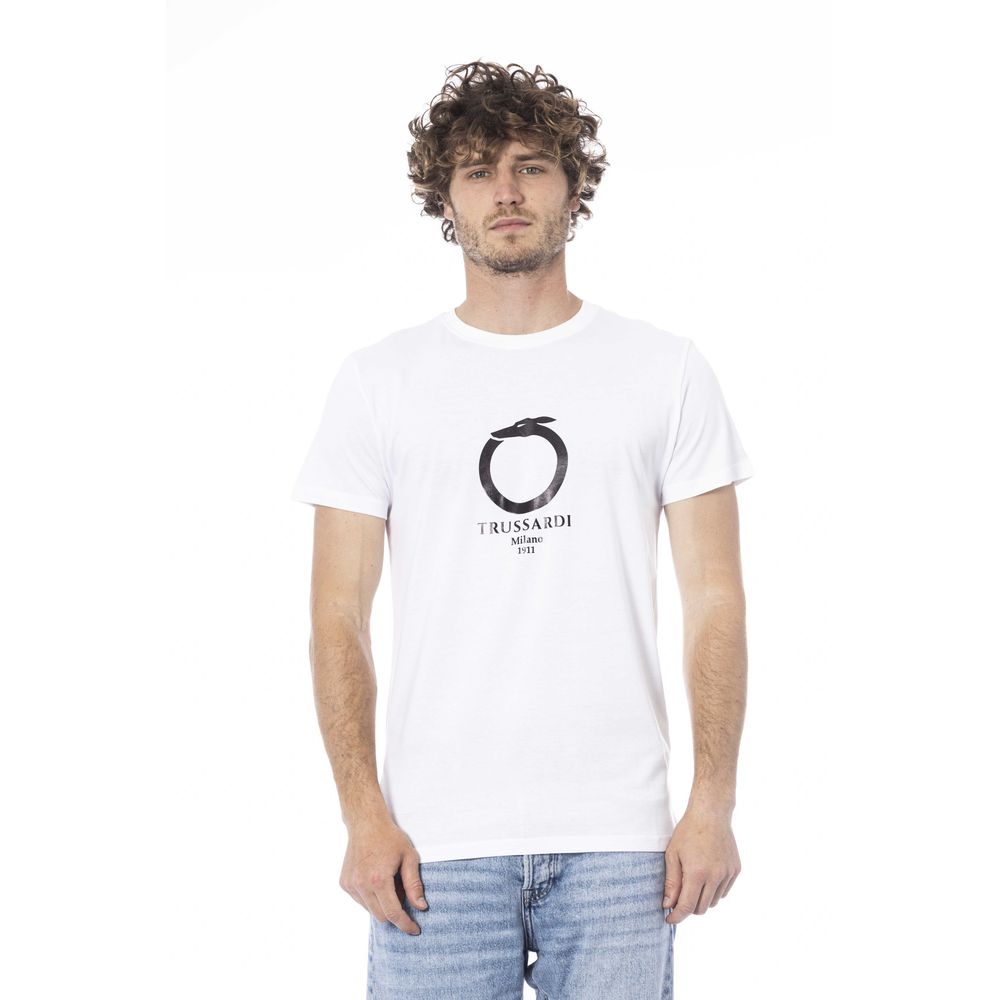 Trussardi Beachwear White T-Shirt for Men