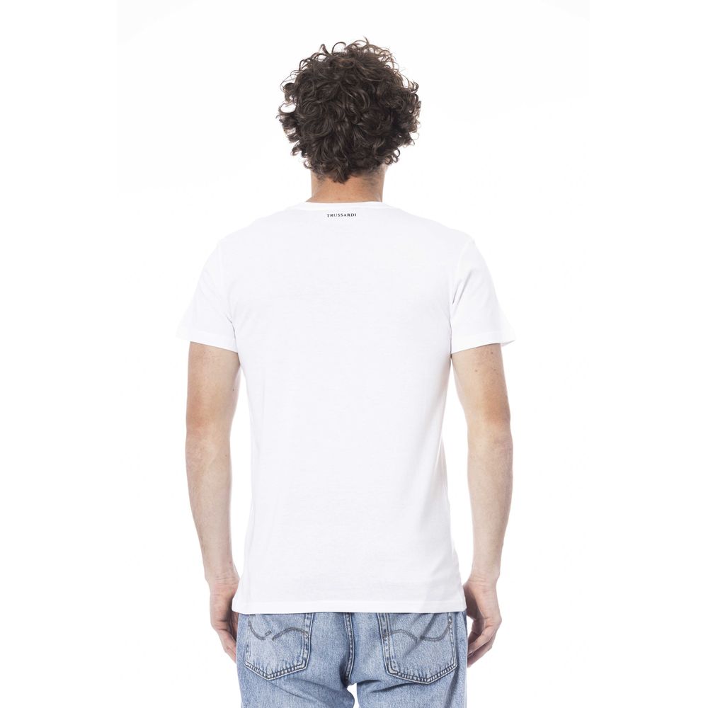 Trussardi Beachwear White T-Shirt for Men detail view