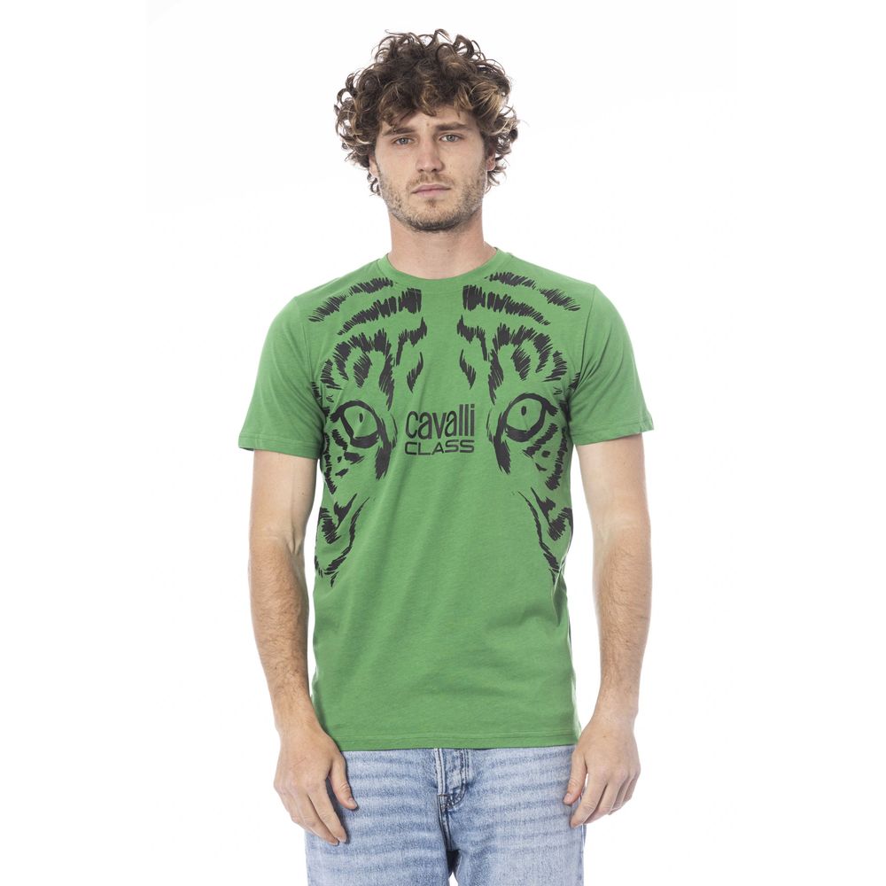 Cavalli Class Green T-Shirt for Men