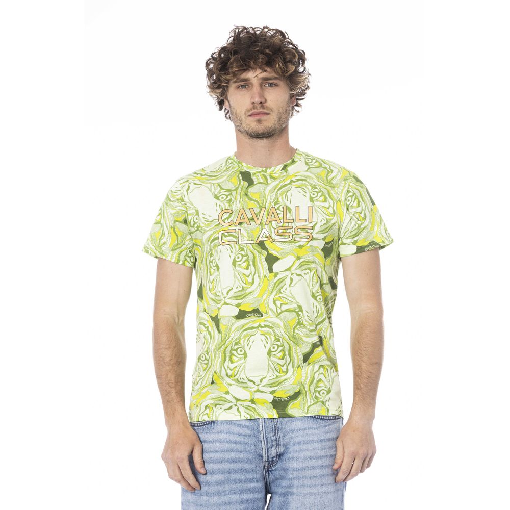 Cavalli Class Green T-Shirt for Men