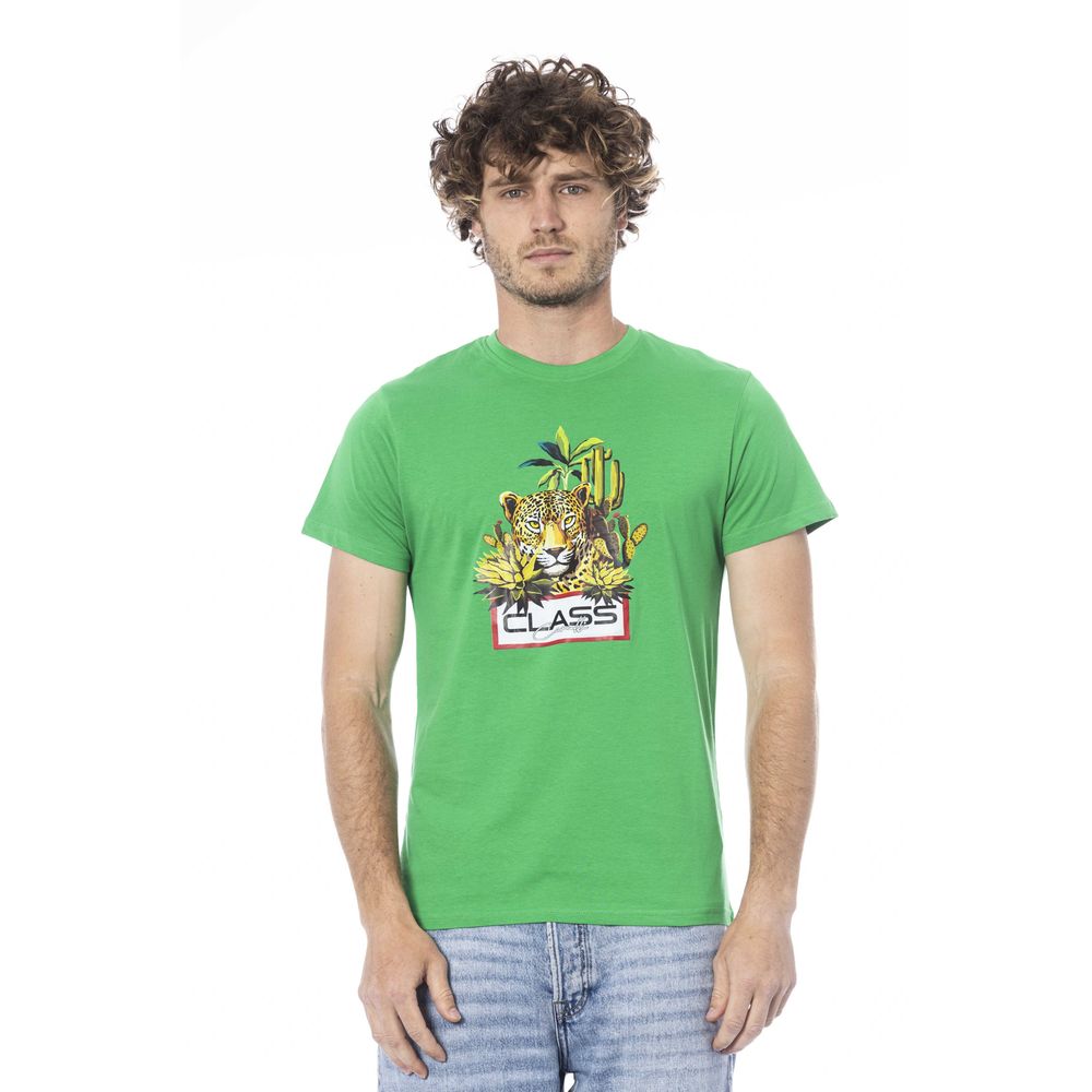 T-shirt homme Cavalli Class en coton vert