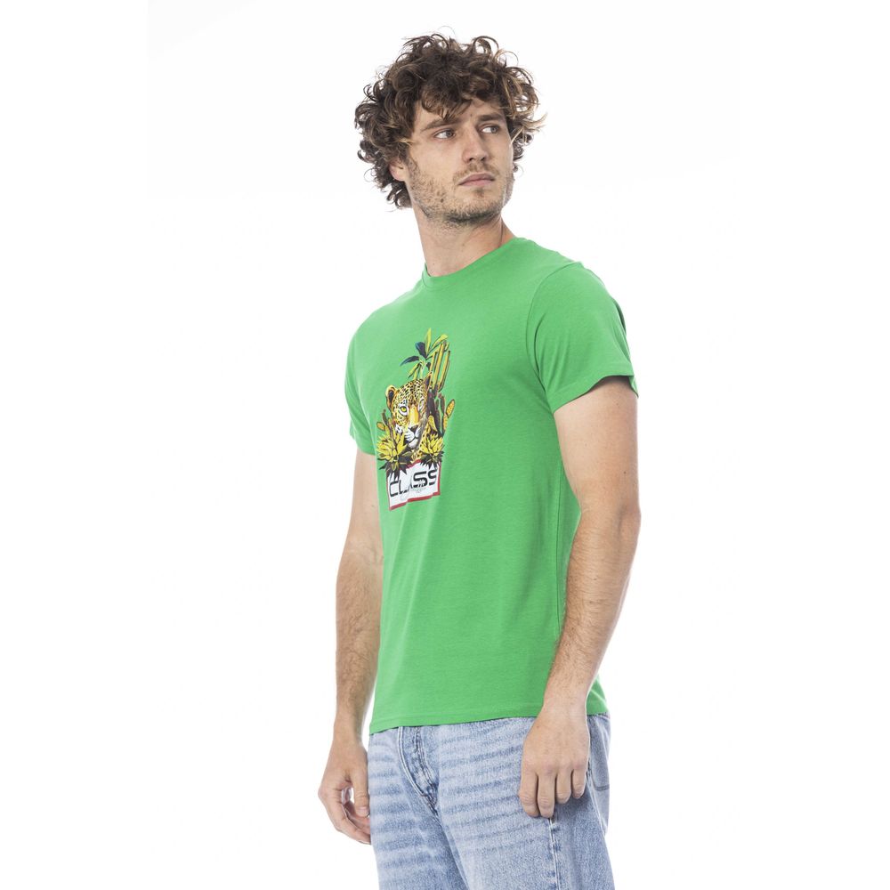 T-shirt homme Cavalli Class en coton vert