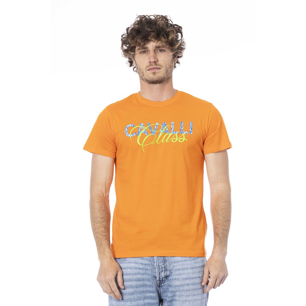Cavalli Class Orange T-Shirt for Men