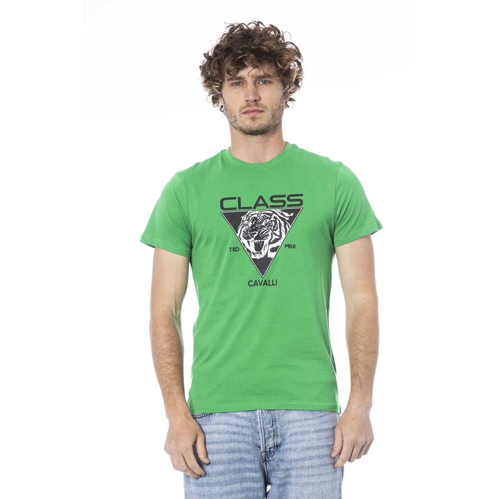 Cavalli Class Green T-Shirt for Men