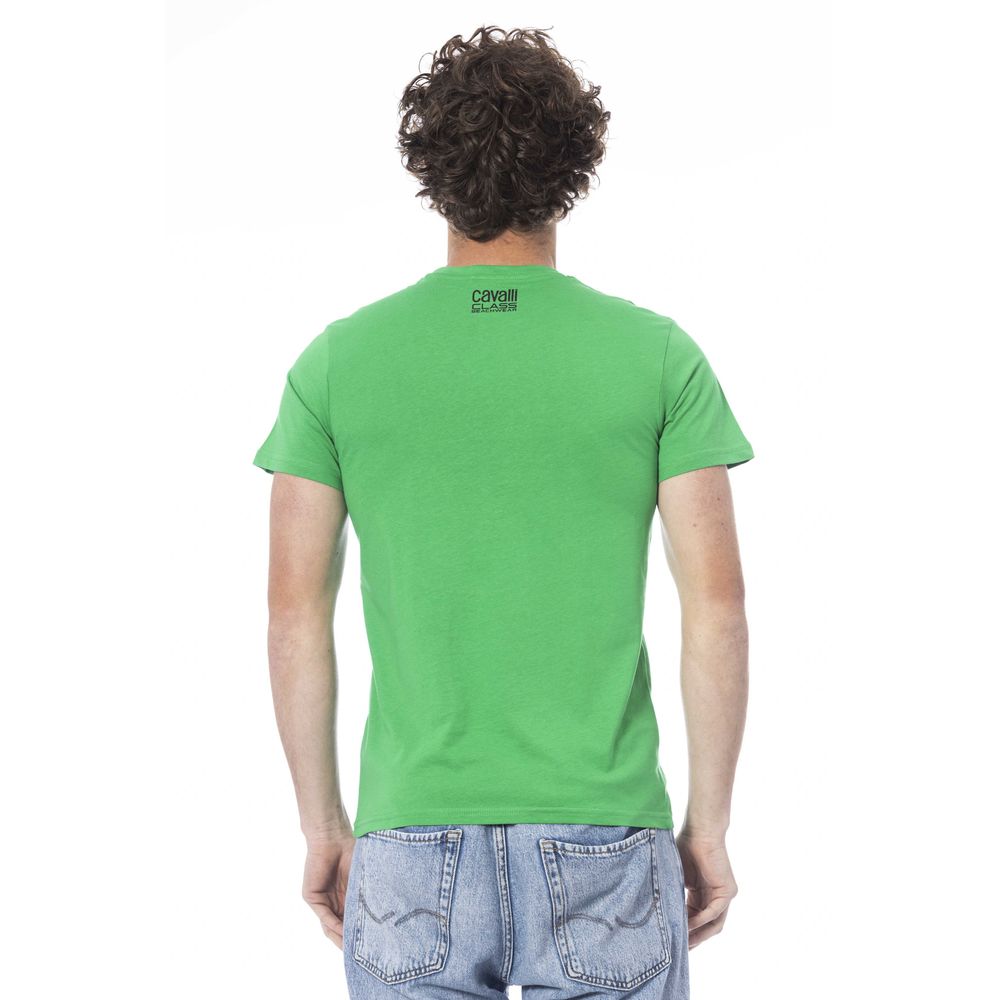 Cavalli Class Green T-Shirt for Men detail view
