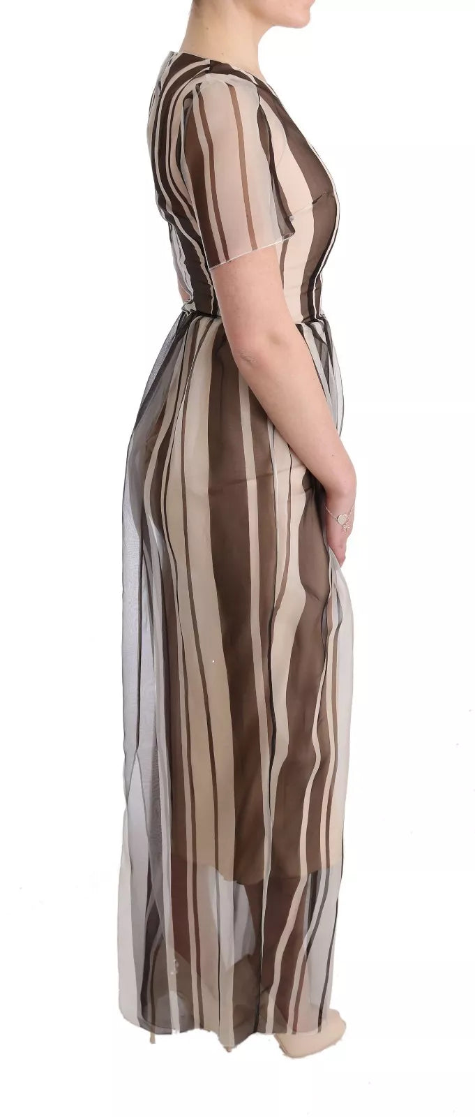 Dolce & Gabbana Brown Long Dress for Women side view